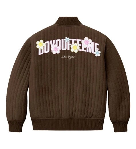 DYFM Quilted Bomber Jacket – Brown