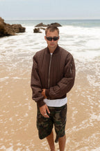 DYFM Quilted Bomber Jacket – Brown